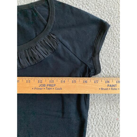 St. John Sport Top Small Short Sleeve Round Neck Raglan T Shirt Black Classic - Picture 8 of 12